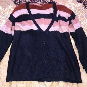 Multicolor Striped Cardigan